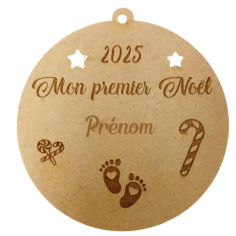 Boule de Noël – Mon premier Noël 2025 avec sucreries et prénom 👶🎄