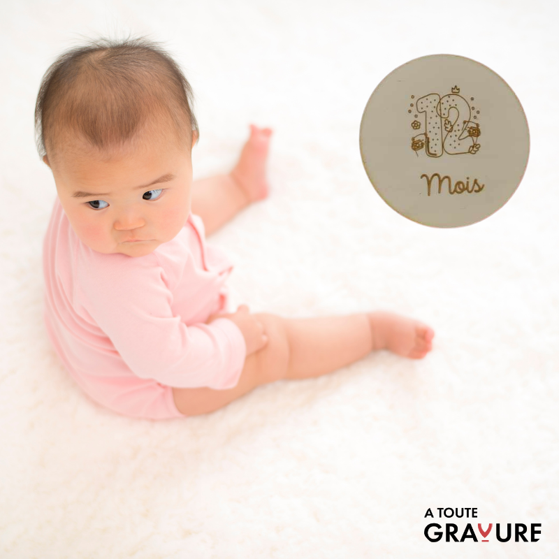Cartes étapes bébé en bois Oursons