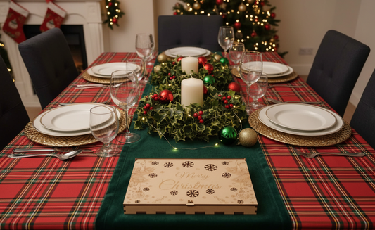 Coffret de rangement boules de Noël “Merry Christmas” – Boîte vide à remplir