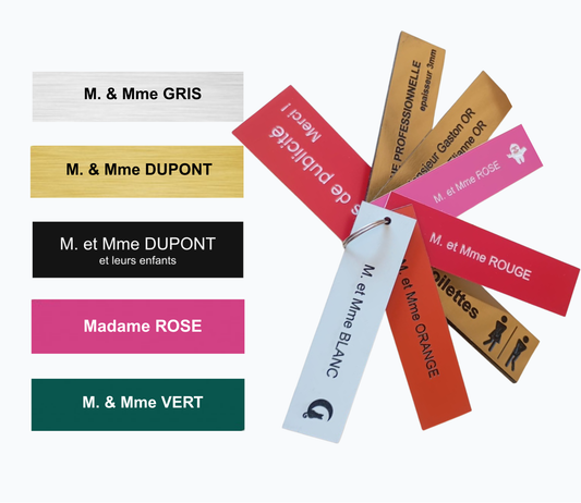 Plaques de boites aux lettres avec lare choix de couleurs et styles