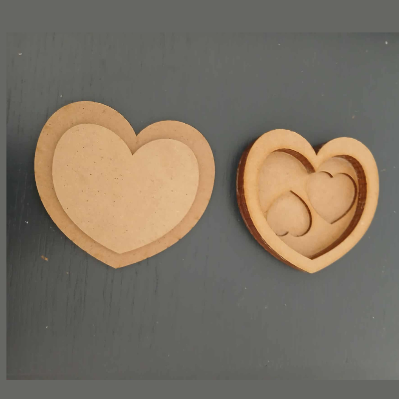 Boîte à alliances – Cœur gravé pour mariage