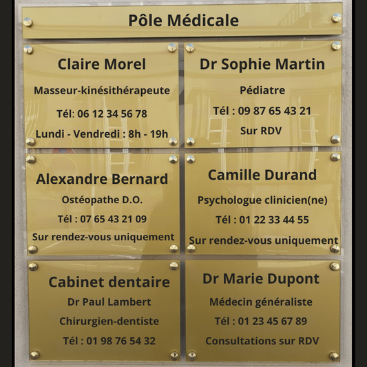 Plaque professionnelle