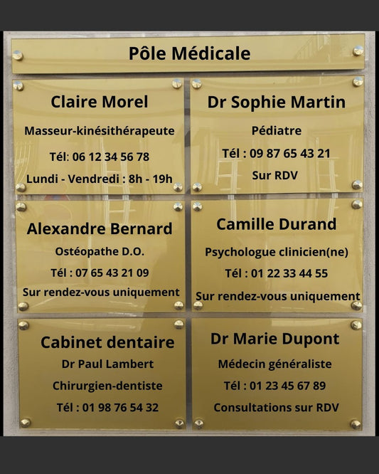 Plaque professionnelle