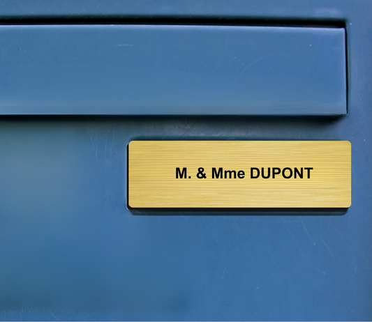 Plaque boîte aux lettres
